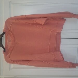 Free People Sport Peach Crew Neck Sweatshirt
